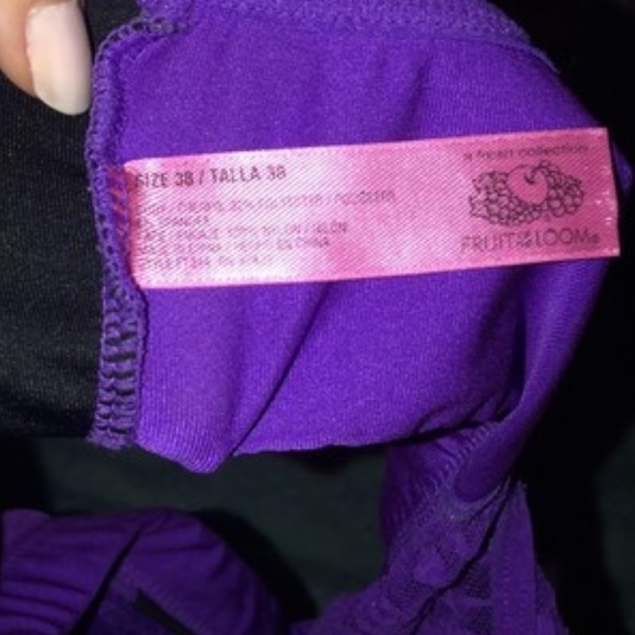 Purple Lace Razor Back Bra. - Picture 3 of 3